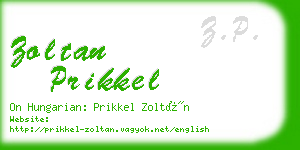 zoltan prikkel business card